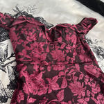 City Studios Vampy Maroon Velvet Bodycon Dress Photo 1