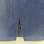 STENAY silk heavily beaded dress sequins cocktail cruise wedding size 2 vintage Silver Photo 8