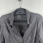 Eileen Fisher  Linen Blend Jacket Blazer Womens 16 Gray V-Neck Long Sleeve Casual Photo 2