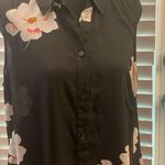 Van Heusen  sleeveless floral button‎ front blouse sleeveless top size L Photo 2