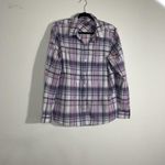 Merona  Lavender Pink Plaid Button Down Collared Shirt Size Extra Large Photo 1