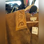 Free People NWT  Nigel Preston Roslyn Suede Shirt Jacket - Bark brown motif - XL Photo 13