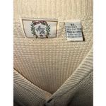 Vintage 90’s Silk Blend Oversized Cream Knit Vest Size L Photo 7