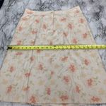 J.Jill  Floral Print Skirt 100% Cotton Pastel Yellow Size 12 Vintage 90s Photo 6