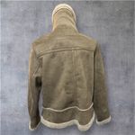 ZARA Shearling Rider's Jacket Double Boa Brown Beige sz XL Photo 4
