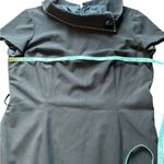 Tahari Women's Black Knee Length Dress Size 12 Shawl Collar Business Photo 5