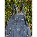 Revolt Denim Overalls with Floral Details Size 18 Blue Photo 5