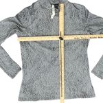 Lululemon  Gray Black Speckled Mock Neck Long Sleeve Top Size 8 Thumb Holes Photo 4