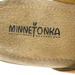 Minnetonka Leather Tan Silverado Silver Boho Flip Flop Thong Sandals ~ Womens 10 Photo 8