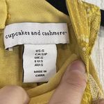 Cupcakes and Cashmere Top Womens Small Yellow Floral Blouse Halter Flirty Dressy Photo 2