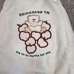 Vintage Apple Sweatshirt Womens XL Grandma Grandkids Embroidered Teddy Bear Photo 5