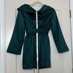 House Of CB NWT‎  Mena Off-Shoulder Satin Mini Dress in Evergreen Size XS Photo 3