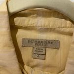 Burberry Brit Cotton Button Down Blouse in Yellow Plaid Small Photo 5