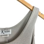 Vintage 90’s Scoop Neck Slip Midi Belted Chain Silver Dress Size 8 by K Studio Gray Size L Photo 15