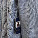 RACHEL Rachel Roy Sweater Women’s Size Large Blue Silver Metallic Cable Knit NWT Photo 3