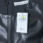 Abercrombie & Fitch Black Faux Leather Vegan Mini Dress Size XS Petite. NWT Photo 9