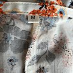 Fantaslook Orange Blue Floral Print Wide Leg Jumpsuit Size M Photo 6