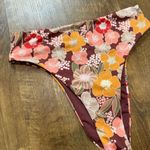 ZARA NWT Floral Print Bikini Bottoms Sz Large Cheeky High Rise Photo 5