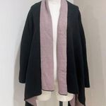simply styled By Sears Women's Double Faced Cardigan in Black Mauve Size M Photo 0