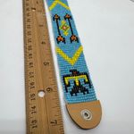 Intricate Beaded Bracelet Native American Style Thunderbird Arrows Light Blue Photo 7