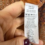 Elan  Ruffle Smocked Copper Paisley Print Alicia Top Long Sleeve Size S Photo 7