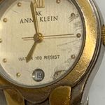Anne Klein ladies Quartz analog date watch gold silver tone bracelet size 7” run Photo 2