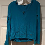 Alo Yoga  Blue Knit Hoodie Photo 0