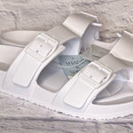 Shade & Shore  White Buckle Sandals Photo 0
