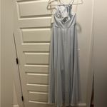 Jenny Yoo NWT  Blue Halter Slit Gown size 6 Photo 3