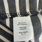 Madewell Women’s Medium , Dark Gray, And White Striped Mid Length Dress Photo 1