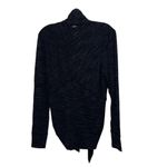 Peach Black Jersey Knit Open Cardigan Jacket Womens Size Small Space Dye Photo 7