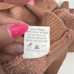 Dreamers Size M/L Pullover Sweater Balloon Sleeves in Dust Coral Popcorn Texture Photo 10