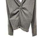 Love Riche Knot Twist Back Open Back V-Neck Fuzzy Soft Sweater Knit Top Photo 6