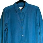 J. Jill Blue Corduroy Button Front Shirt Jacket Shacket Size Medium WTP040841 Photo 1