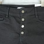 Nine West  Shorts Womens 10 Black High Rise Button Fly Stretch Denim Jean New Photo 2