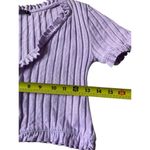 ZARA  Purple Short Sleeve Stretch Crop Top Women's Size Small | 16-14 Photo 5