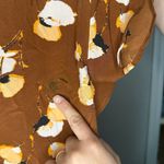 Equipment  Tortoise Shell Brown Flower Print Lorainna Silk Mini Dress size Medium Photo 12