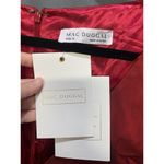 Mac Duggal Blouson Dress Women's 18 Red Sheer Long Sleeve Surplice Ball Gown B4 Photo 5