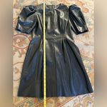 ZARA  Black Faux Leather Midi Dress Photo 1