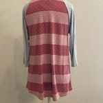 12PM by Mon Ami Pink Polka Dot and Stripe 3/4 inch grey sleeve top Photo 7