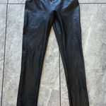 Spanx  Faux Leather High Waisted Petite Leggings Black S/P Photo 0