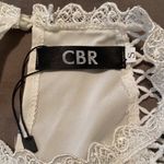 CBR White Crochet Lace Trim Splicing Casual Blouse Photo 5