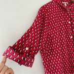 Victoria's Secret Penguin Print Pajama Sleep Shirt Button up Red XL 100% Cotton Photo 6