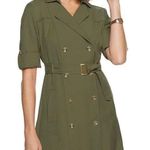 Sharagano Green Trench Coat Photo 0