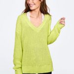 PINK - Victoria's Secret NEW VS PINK Heritage Neon V-neck Long Sleeve Sweater Photo 0