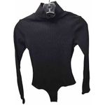 Lulus Bodysuit Black Mock Neck Long Sleeve Size XS NEW With Tag Photo 2