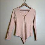 Nuuds Hook & Eye Bodysuit Pink Size L Photo 1