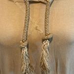 POL Medium Goldenrod Burnout Crochet Detailed Hooded Top Photo 1