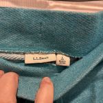 LL Bean Teal Sweatshirt Skirt Tie‎ Waist Pockets Women's Sz Large Beach Blue Photo 4