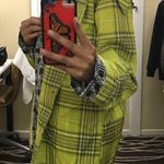 Yellow plaid jacket, funky pattern jacket, custom jacket, vintage blazer Size M Photo 15